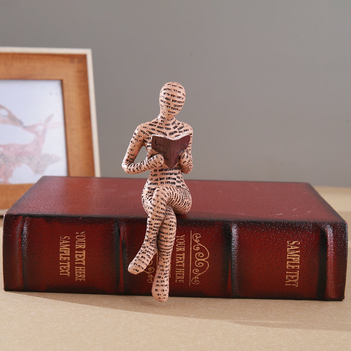 Resin Pulp Reading Figurine