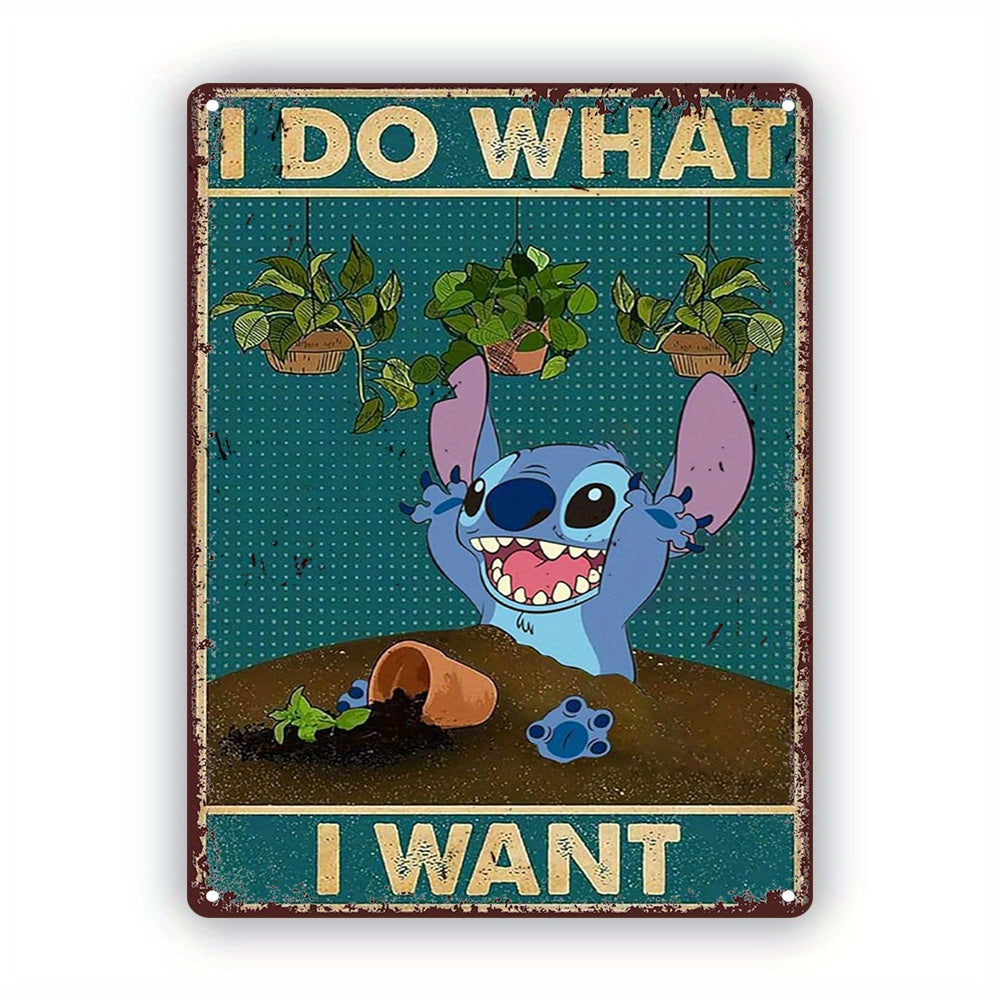 Disney Stitch Vintage Metal Wall Art