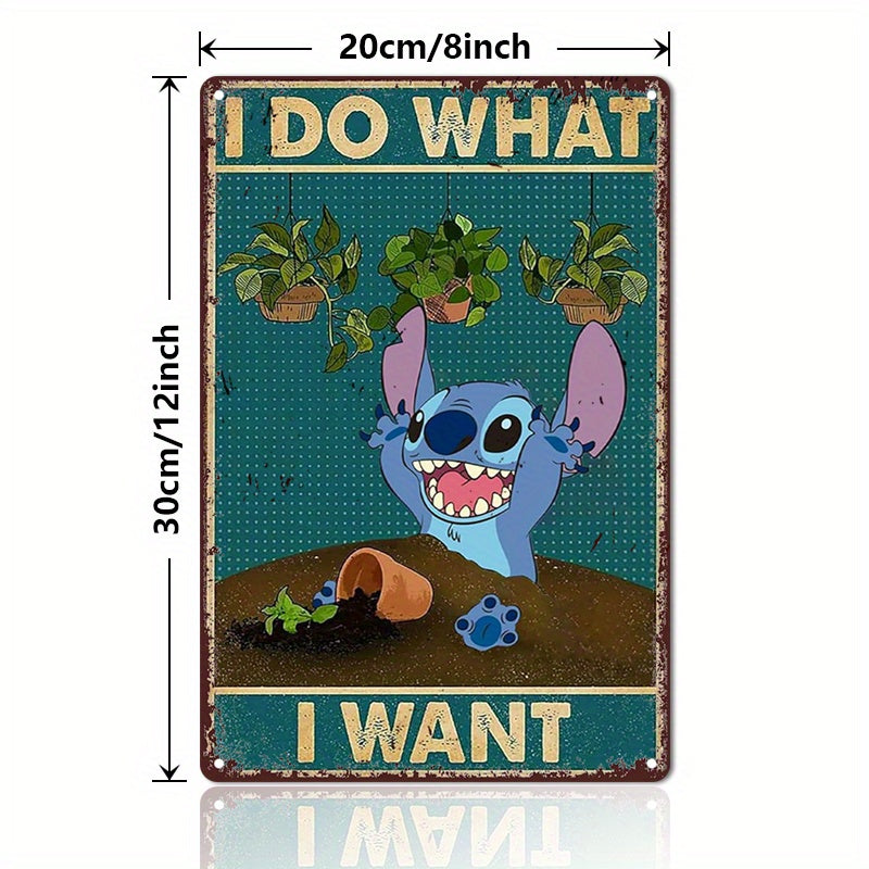 Disney Stitch Vintage Metal Wall Art