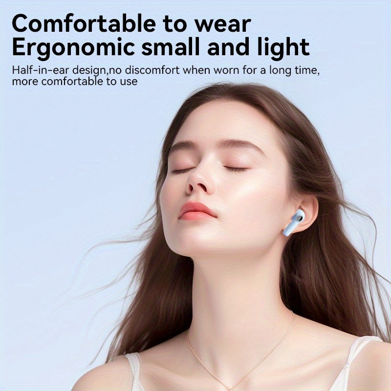 Cute Cartoon Wireless Earphones: LED Display,