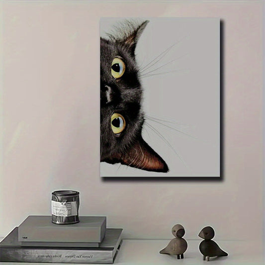 Black Cat Canvas Print Wall Art