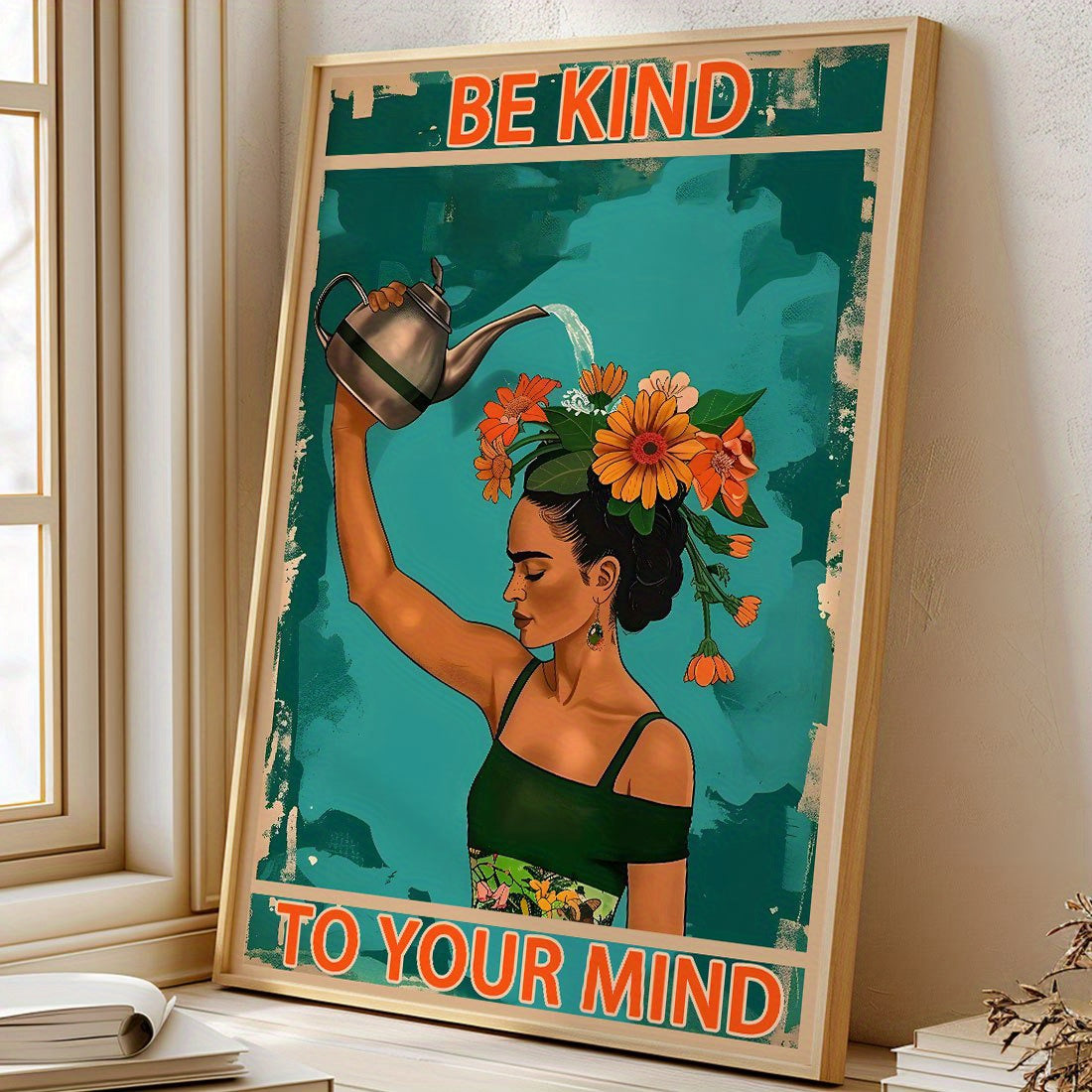 Floral Be Kind to Your Mind Canvas Art Print