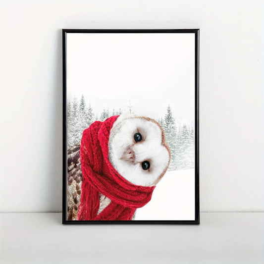 Charming Owl-Themed Canvas Art Print