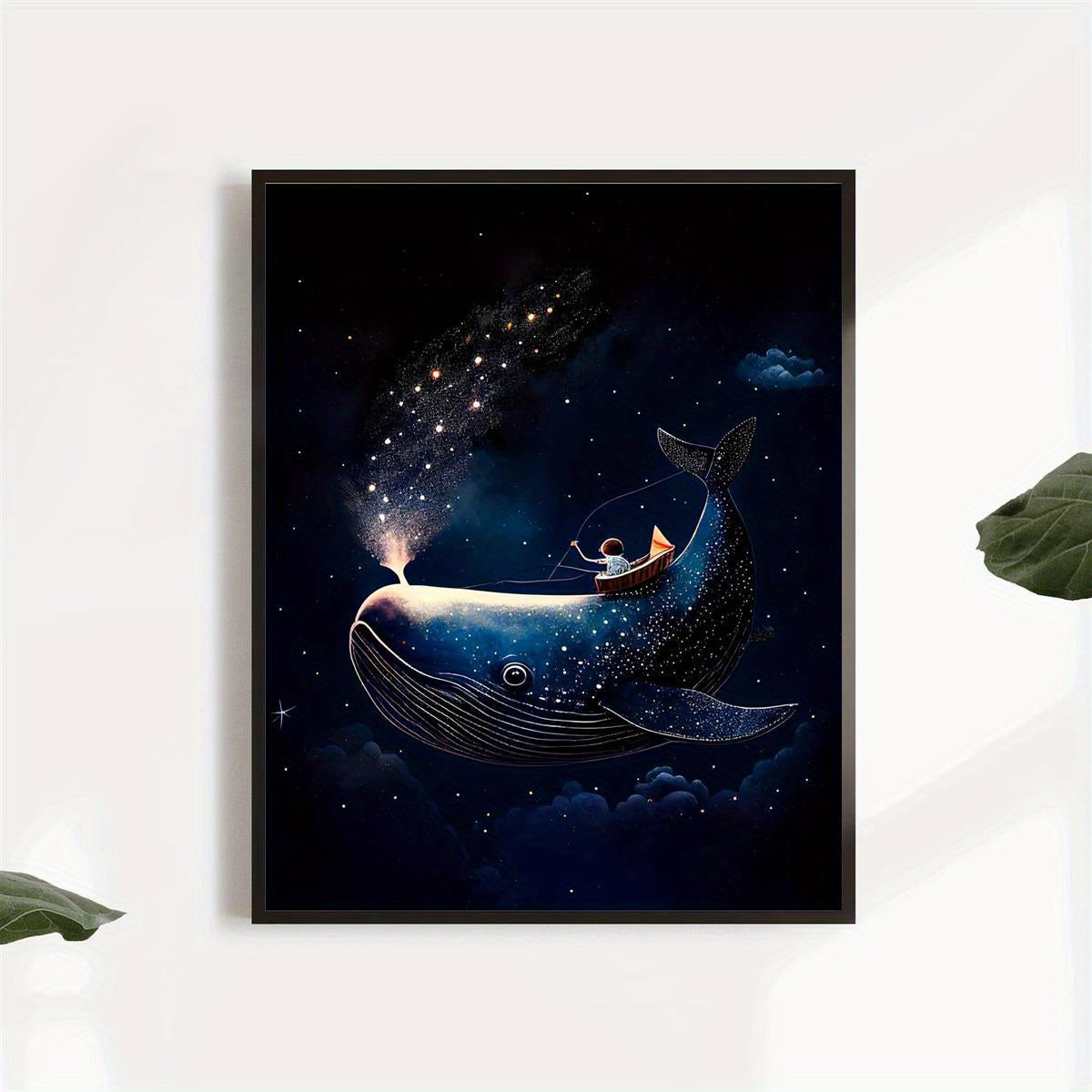 Whale Rider & Starry Night Canvas Art Print