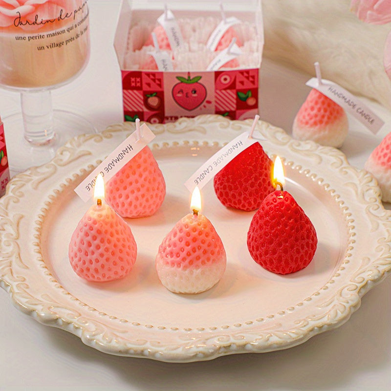 Strawberry Bliss 4pcs Soy Wax Candle Set