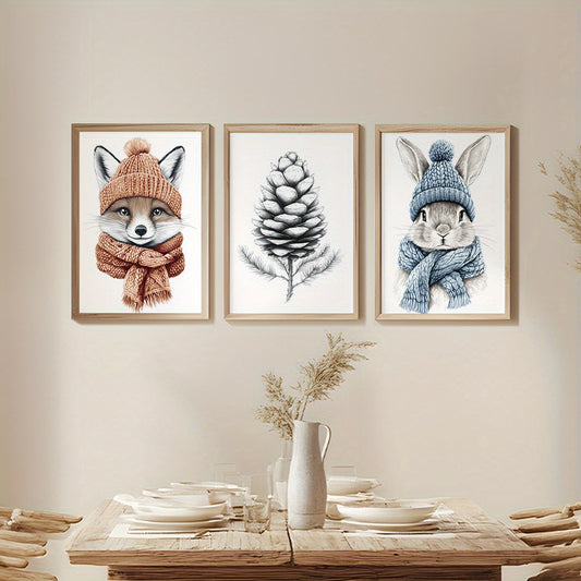 3pcs Christmas Canvas Art Set