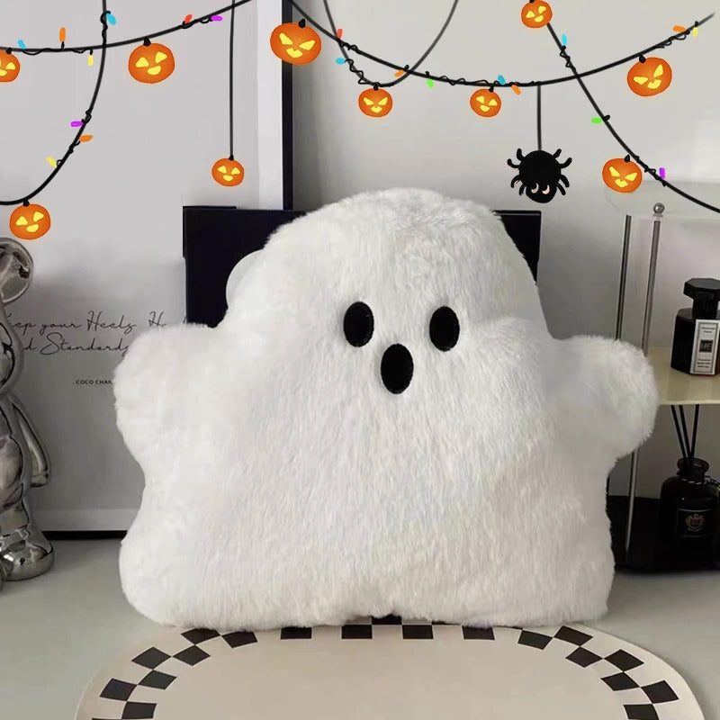 Spooky White Plush Pillow