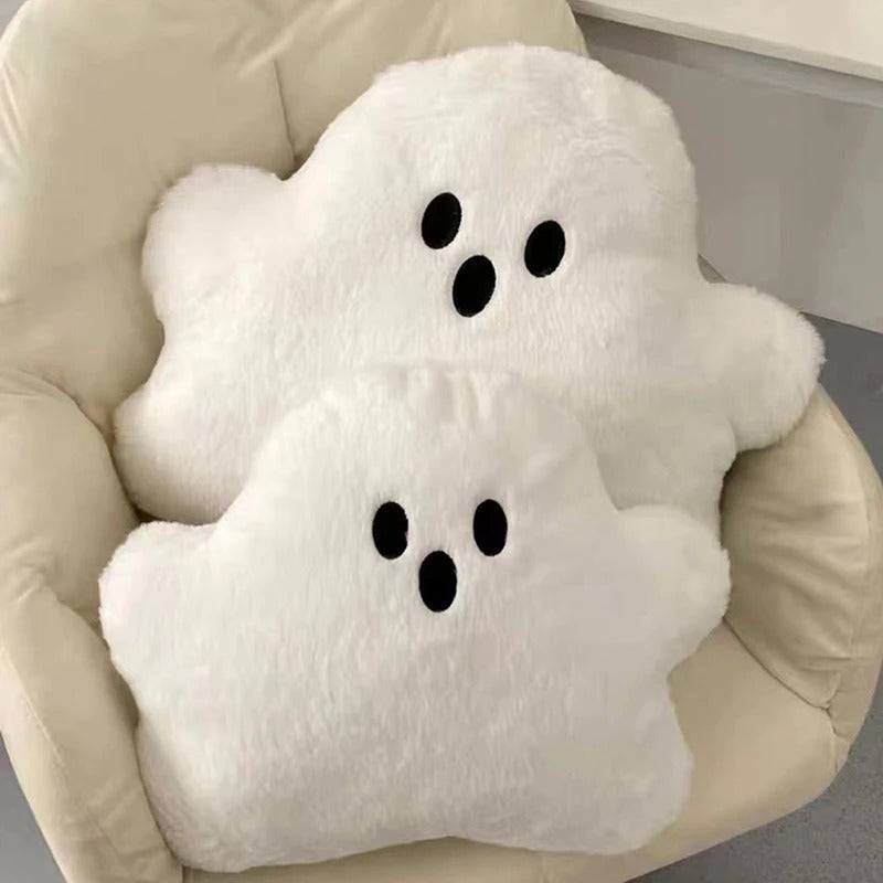 Spooky White Plush Pillow