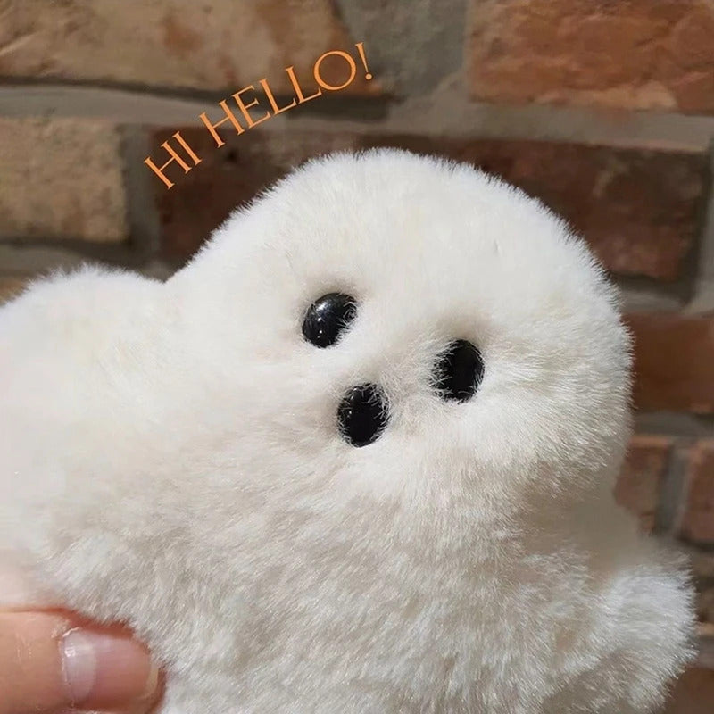 Spooky White Plush Pillow