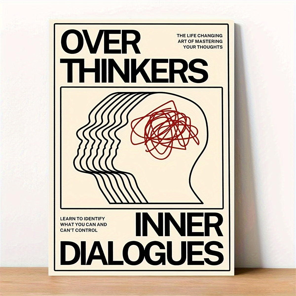 1pc Canvas Wall Art "Over Thinkers Inner Dialogues"