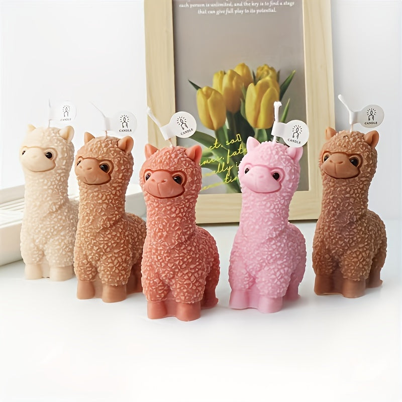 Alpaca-Inspired 3D Silicone Mold for DIY Candles & Resin Crafts