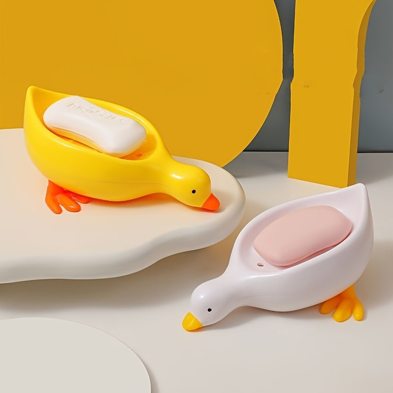 Cute Duck and Goose Soap Dishes with Drain