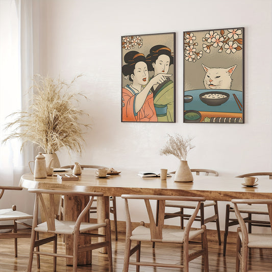 Set of 2 Japanese-Inspired Canvas Art Prints