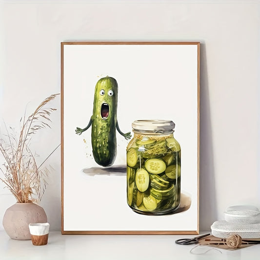 1pc Cucumber Art Canvas Poster