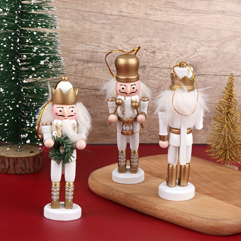 Charming 11.99cm Wooden Nutcracker Soldier Ornament