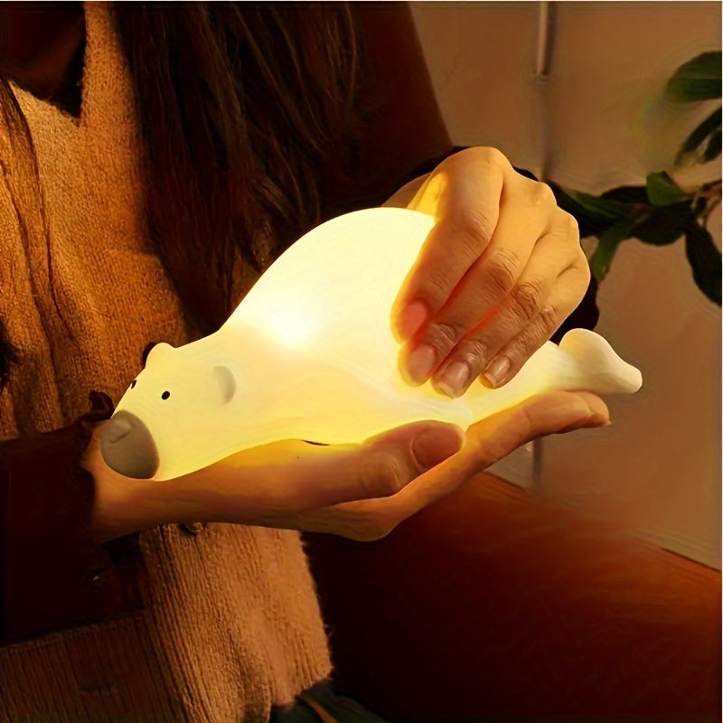 LED Bear Night Light, Silicone Touch Sensor