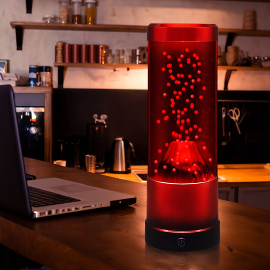 LED Red Gradient Volcano Night Light Decorative Ambient Lamp