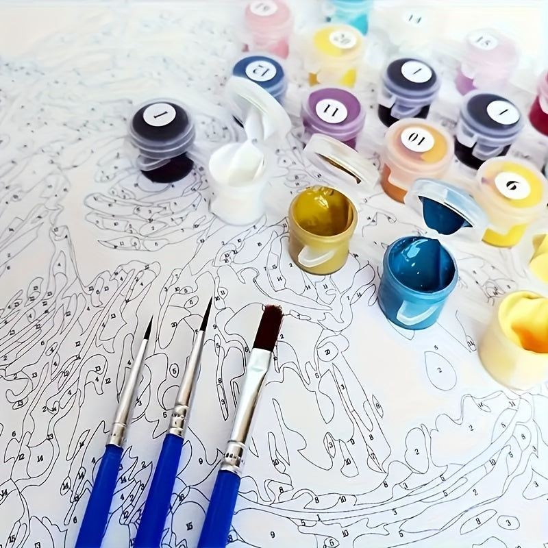 Adults' DIY Canvas Paint by Numbers Kit