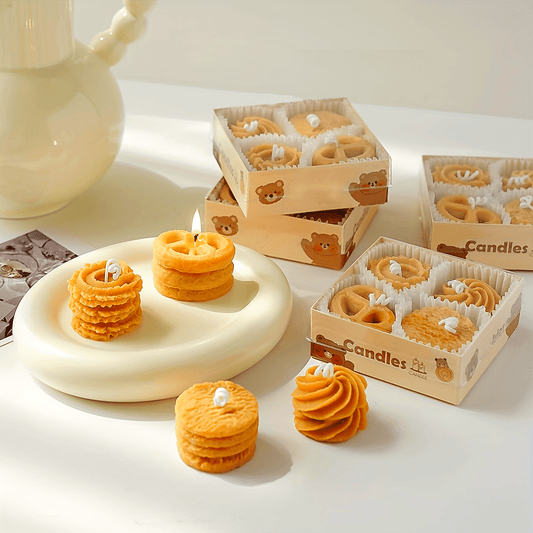 4pcs Cookie Aromatherapy Candle Gift Box