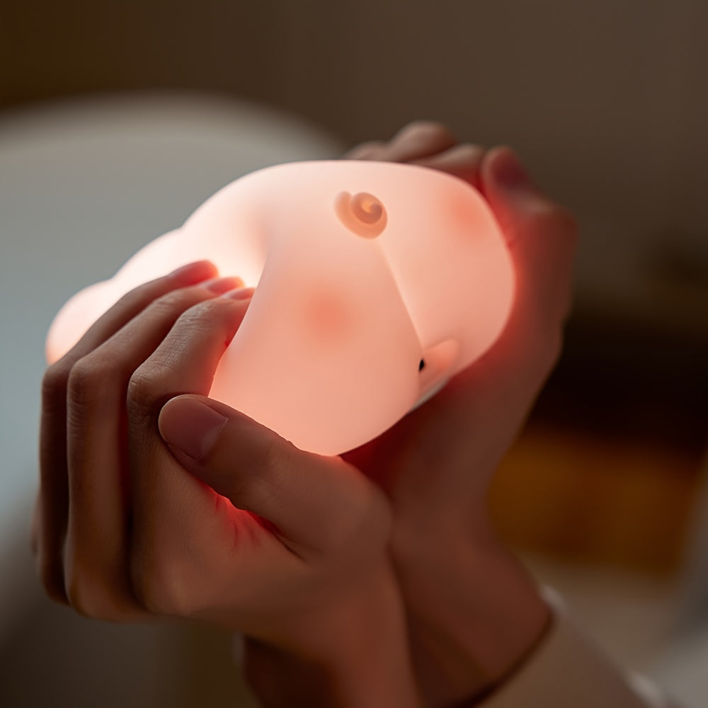 Silicone Night Light Piggy Pat Lamp Accompanying Sleeping Induction