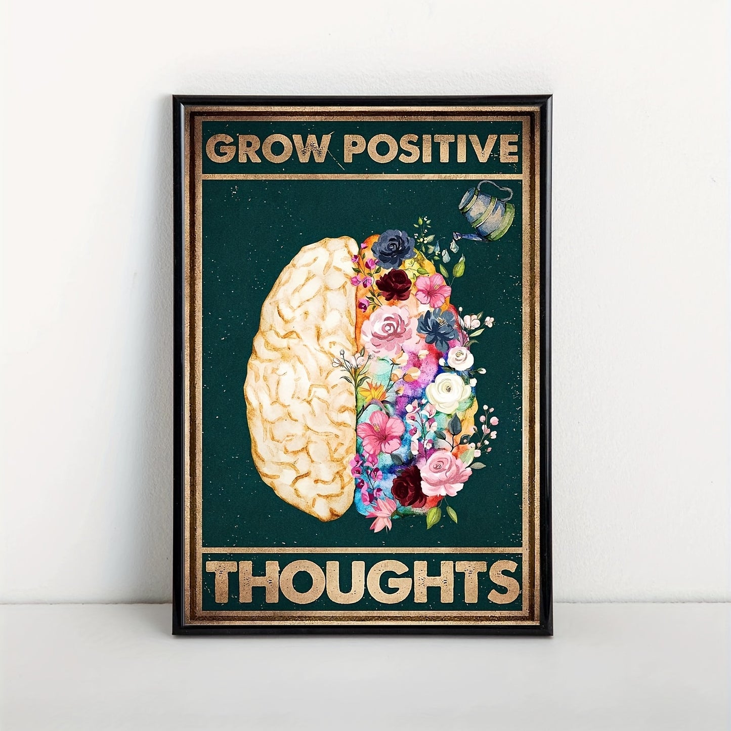 1pc Grow Positive Thoughts Canvas Poster