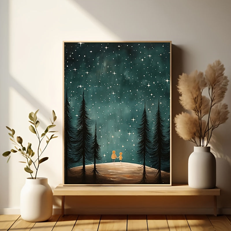 Sibling Adventure Star Gazing Wall Art