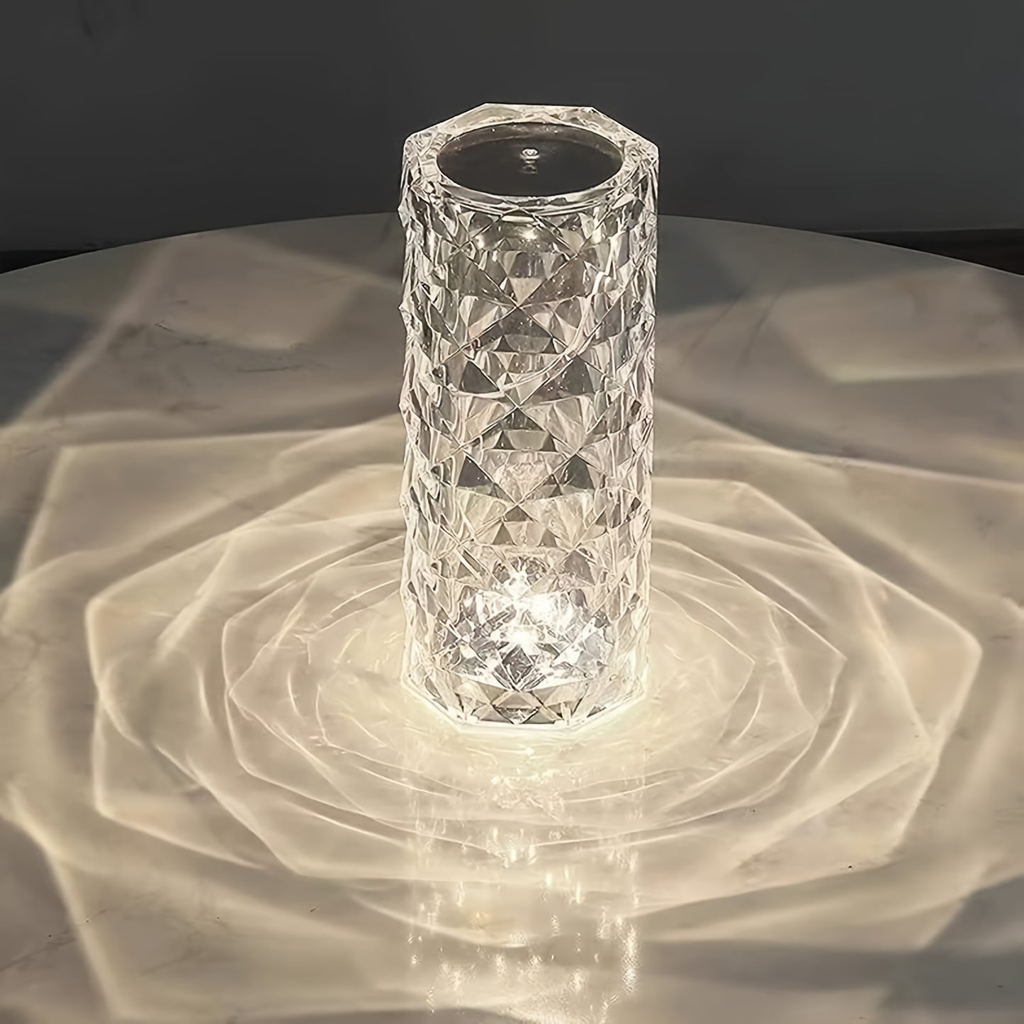 Crystal Diamond Table Lamp With Color-changing