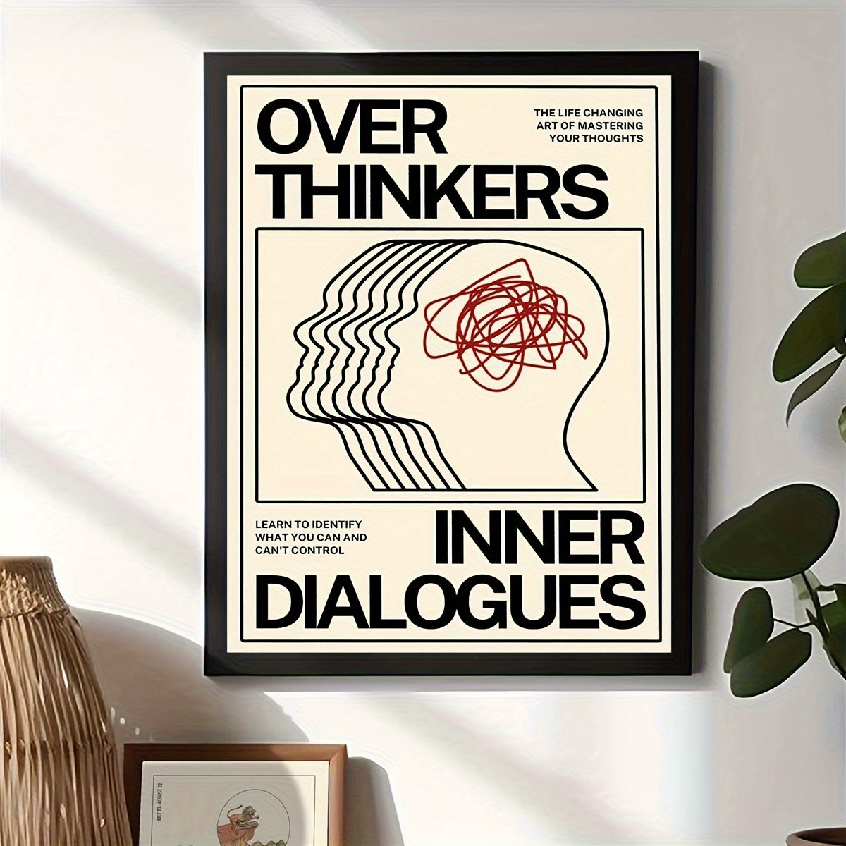 1pc Canvas Wall Art "Over Thinkers Inner Dialogues"