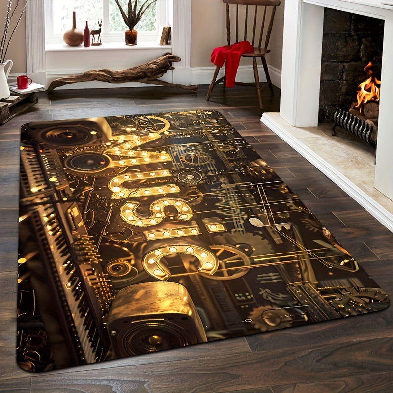 1pc, Thickness 8mm Music Machine Vintage Esports Room Carpet