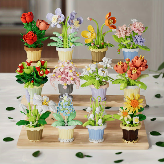 "Everlasting Bloom" Eternal Flower Puzzle Building Blocks