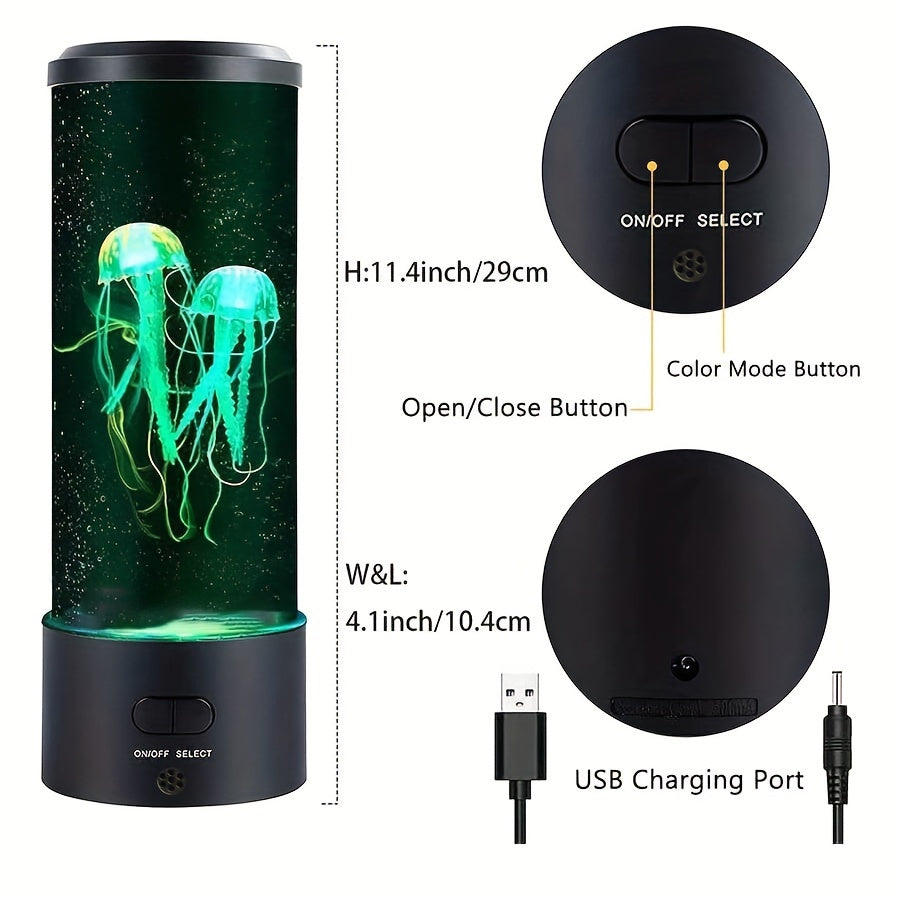 "Luminous Art" Enchanting Jellyfish Led Lamp