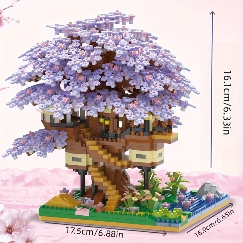 Cherry Purple Tree House Forest Blocks