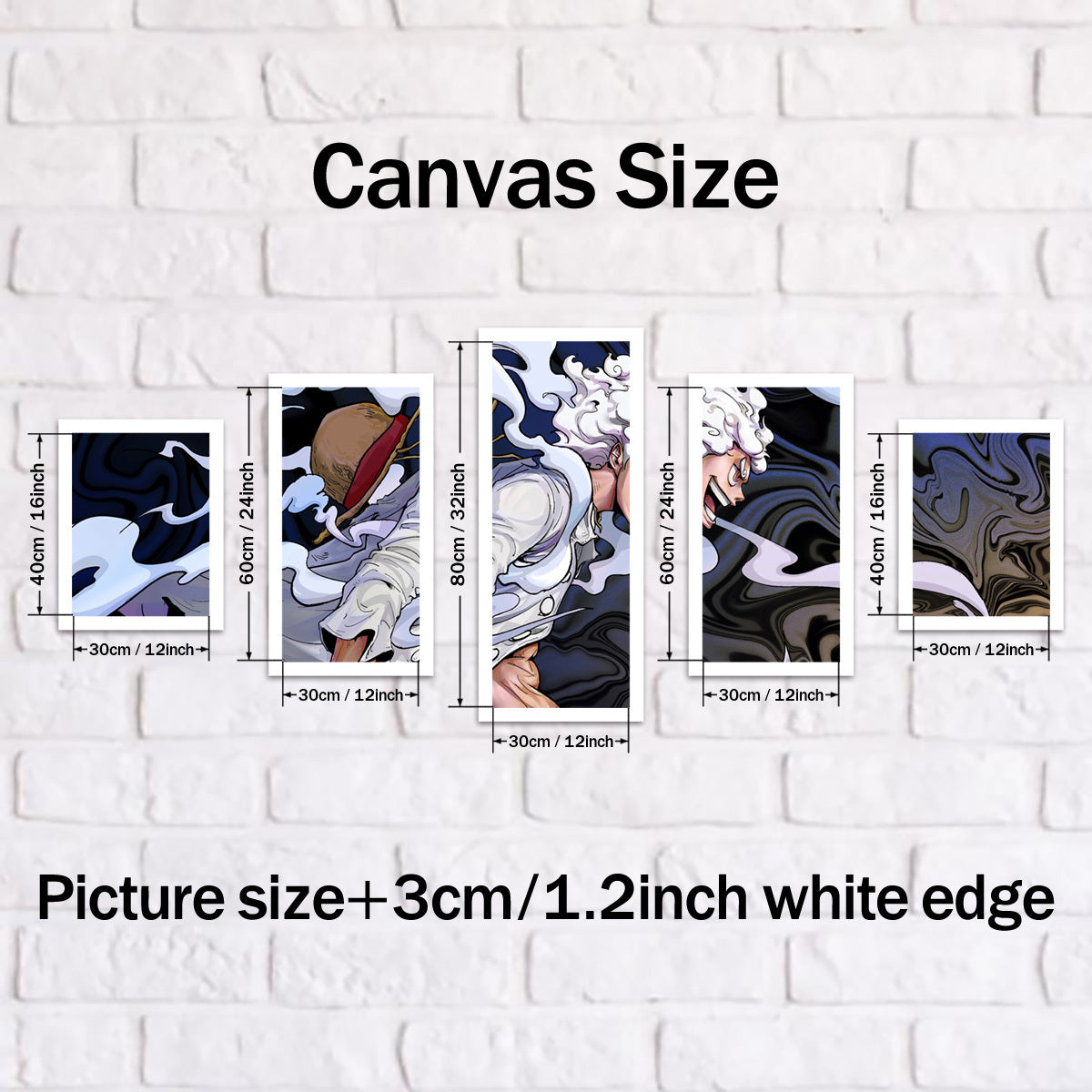 5pcs Anime Character Canvas Poster Set