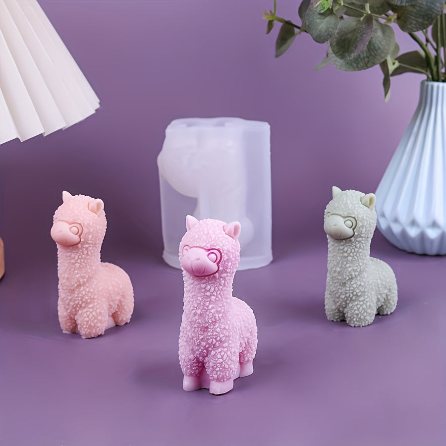 Alpaca-Inspired 3D Silicone Mold for DIY Candles & Resin Crafts