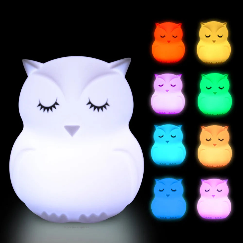 Owl LED Night Light Touch Sensor Remote