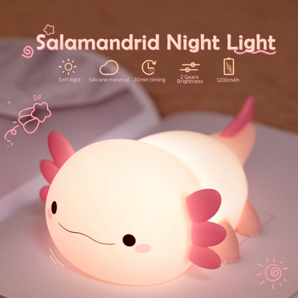 Novelty Silicone Axolotl Night Light