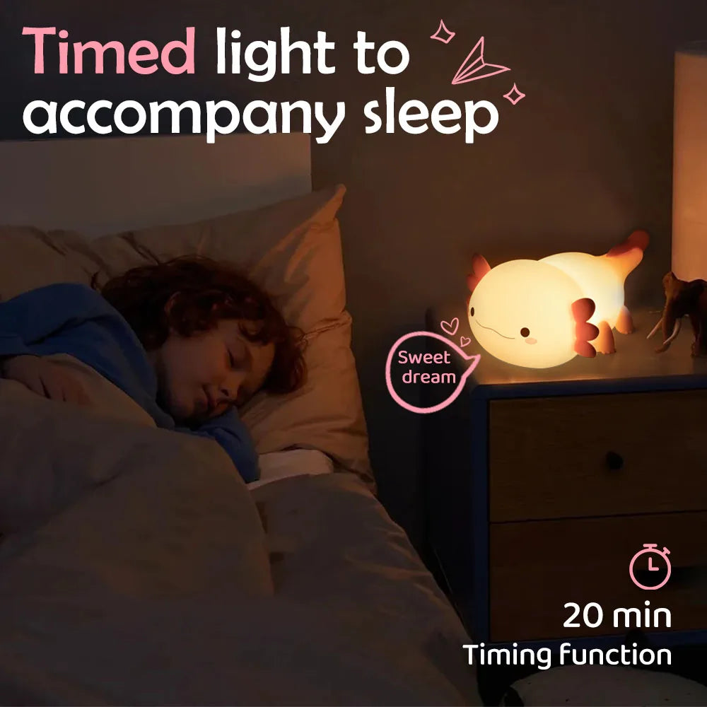 Novelty Silicone Axolotl Night Light