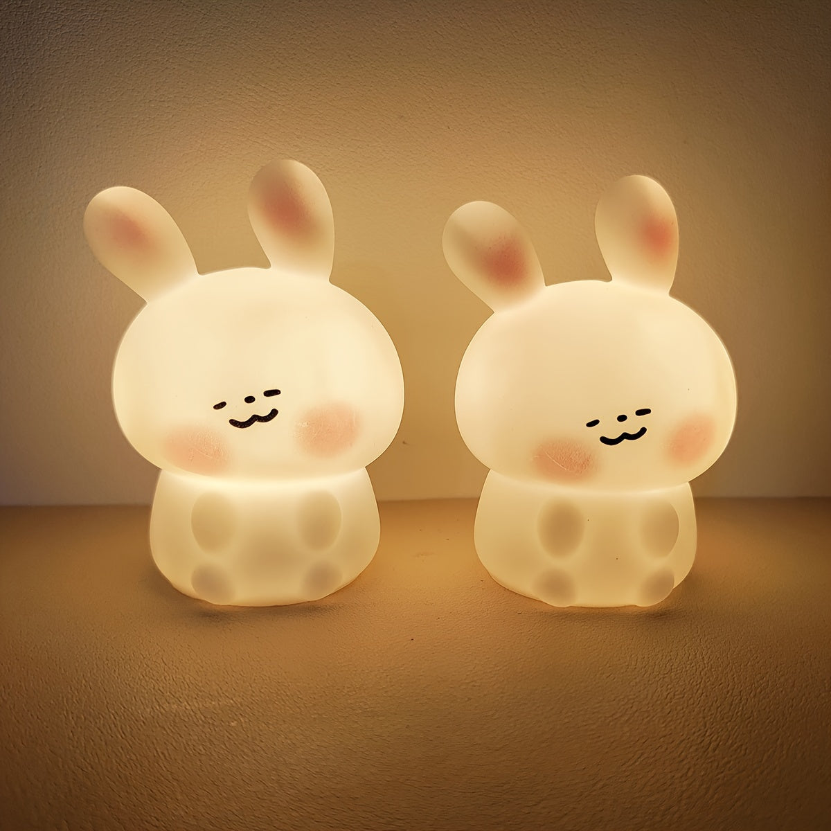 Charming Blush Naughty Rabbit Led Night Light,