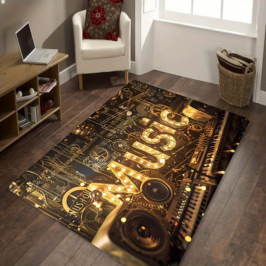 1pc, Thickness 8mm Music Machine Vintage Esports Room Carpet