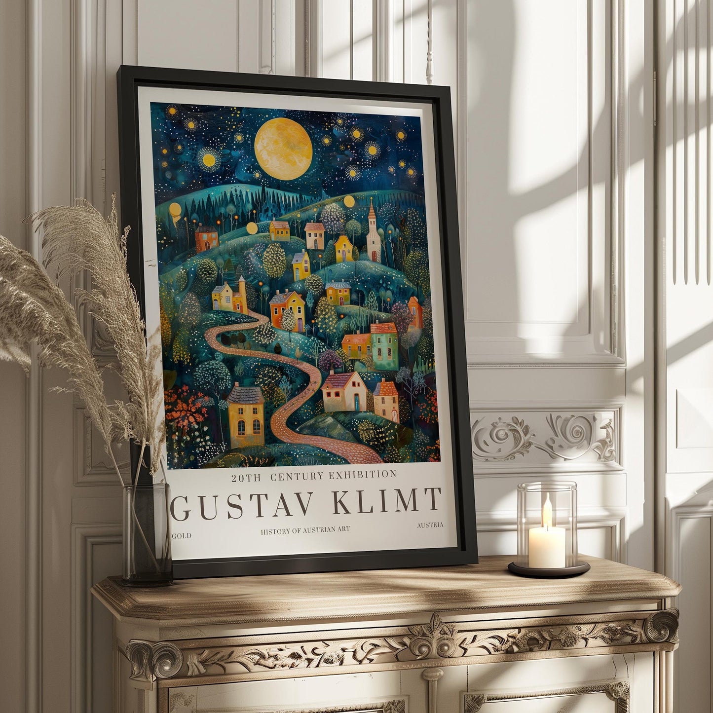 Unframed Vintage Gustav Klimt Romantic