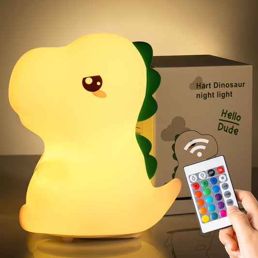 Dinosaur Night Light, 16 Color Cute Night Light Lamp Mini Lamp