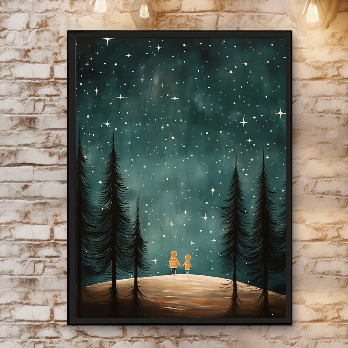 Sibling Adventure Star Gazing Wall Art