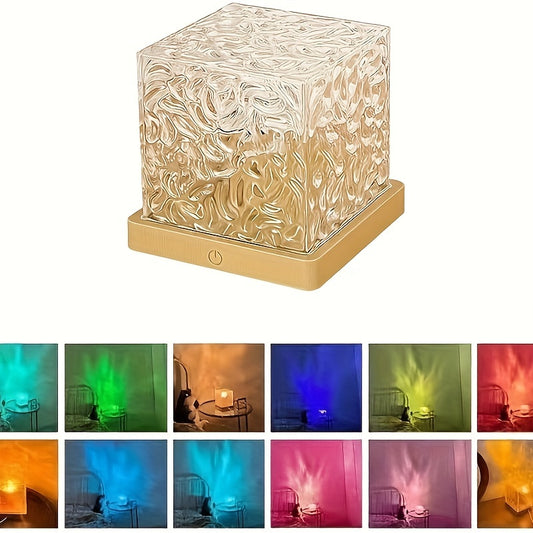 Rotating Water Ripple Night Light