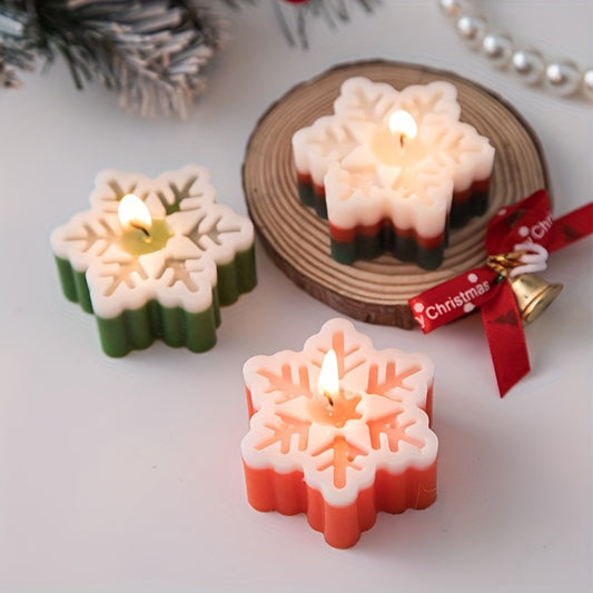 Hexagonal Snowflake Silicone Candle Mold,