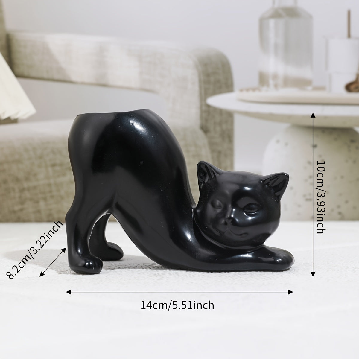 Resin Cat Planter Vase Sculpture, Cute Kitten Flower Pot Decor,